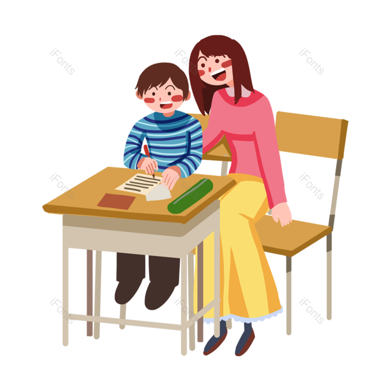 卡通图片,卡通元素元素,小男孩PNG,教师免抠素材